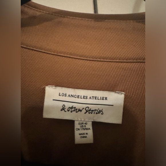 And Other Stories Denim Belted Utility Mini Dress. Size 8 - Picture 7 of 10